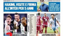 EDICOLA / TS: Hakimi, visite e firma all’Inter per cinque anni