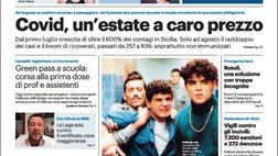 Prima Pagina, Giornale di Sicilia: “Covid, un’estate a caro prezzo”