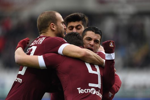 TURIN, ITALY - FEBRUARY 12: Iago Falque (R) of FC Torino celebrates with tam mates after scoring the opening goal during the Serie A match between FC Torino and Pescara Calcio at Stadio Olimpico di Torino on February 12, 2017 in Turin, Italy. (Photo by Valerio Pennicino/Getty Images) TURIN, ITALY - FEBRUARY 12: Iago Falque (R) of FC Torino celebrates with tam mates after scoring the opening goal during the Serie A match between FC Torino and Pescara Calcio at Stadio Olimpico di Torino on February 12, 2017 in Turin, Italy. (Photo by Valerio Pennicino/Getty Images)