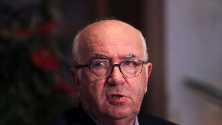 ROME, ITALY - APRIL 21:  FIGC President Carlo Tavecchio attends a press conference after the Italian Football Federation (FIGC) federal council meeting on April 21, 2017 in Rome, Italy.  (Photo by Paolo Bruno/Getty Images) 