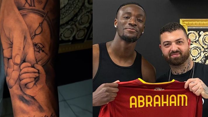 Roma, primo tatuaggio per Abraham: è una dedica per il figlio Amari Roma, primo tatuaggio per Abraham: è una dedica per il figlio Amari - immagine 1
