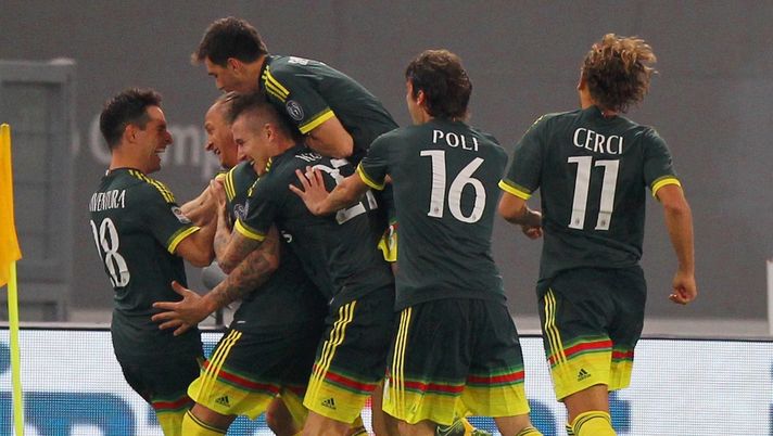 Il Milan festeggia un gol