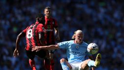 Haaland contro il Bournemouth: due soli passaggi con un assist e… il calcio d’inizio