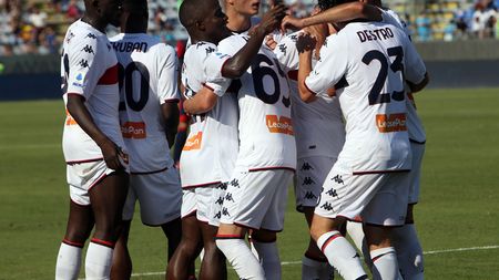 CAGLIARI, ITALY - SEPTEMBER 12: Mohamed Fares of Genoa celebrates his goal 3-2 during the Serie A match between Cagliari Calcio and Genoa CFC at Sardegna Arena on September 12, 2021 in Cagliari, Italy. (Photo by Enrico Locci/Getty Images) CAGLIARI, ITALY - SEPTEMBER 12: Mohamed Fares of Genoa celebrates his goal 3-2 during the Serie A match between Cagliari Calcio and Genoa CFC at Sardegna Arena on September 12, 2021 in Cagliari, Italy. (Photo by Enrico Locci/Getty Images)