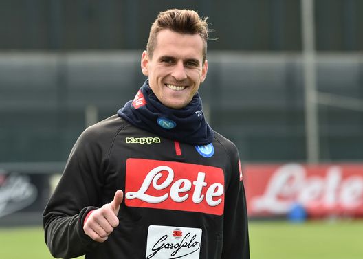 NAPLES, ITALY - MARCH 28: Arkadiusz Milik during an SSC Napoli Training Session on March 28, 2019 in Naples, Italy. (Photo by Ciro Sarpa SSC NAPOLI/SSC NAPOLI via Getty Images) NAPLES, ITALY - MARCH 28: Arkadiusz Milik during an SSC Napoli Training Session on March 28, 2019 in Naples, Italy. (Photo by Ciro Sarpa SSC NAPOLI/SSC NAPOLI via Getty Images)