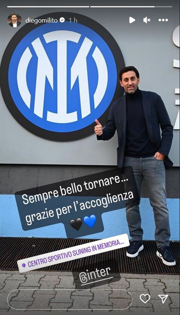 Social / Inter, presente ad Appiano Gentile anche Milito: “Sempre bello tornare”- immagine 2