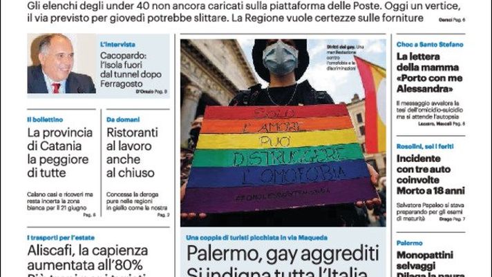 Prima Pagina, Giornale di Sicilia: “Ombre sui vaccini di massa, elenchi under 40 non ancora caricati”  Prima Pagina, Giornale di Sicilia: “Ombre sui vaccini di massa, elenchi under 40 non ancora caricati”
