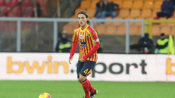 LECCE, ITALY - NOVEMBER 25: Jacopo Petriccione of Lecce during the Serie A match between US Lecce and Cagliari Calcio at Stadio Via del Mare on November 25, 2019 in Lecce, Italy. (Photo by Maurizio Lagana/Getty Images) LECCE, ITALY - NOVEMBER 25: Jacopo Petriccione of Lecce during the Serie A match between US Lecce and Cagliari Calcio at Stadio Via del Mare on November 25, 2019 in Lecce, Italy. (Photo by Maurizio Lagana/Getty Images)