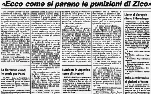 Accadde Oggi: 20/2/1984, Zenga deve imparare come parare Zico