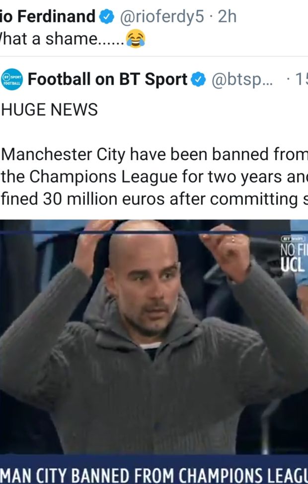 Il sarcasmo di Rio Ferdinand Il sarcasmo di Rio Ferdinand