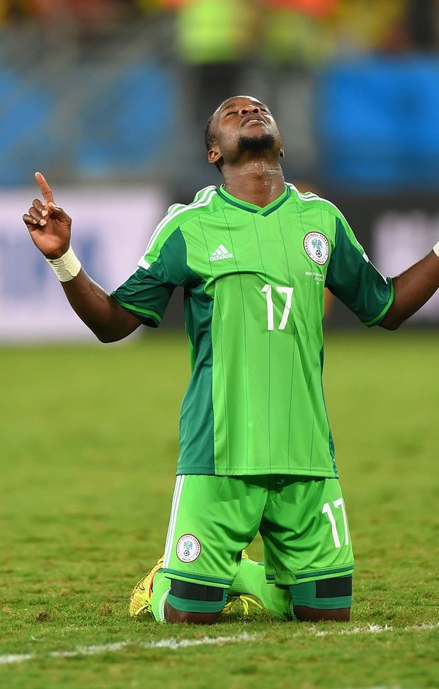 CUIABA, BRAZIL - JUNE 21: Ogenyi Onazi of Nigeria celebrates a 1-0 victory in the 2014 FIFA World Cup Group F match between Nigeria and Bosnia-Herzegovina at Arena Pantanal on June 21, 2014 in Cuiaba, Brazil. (Photo by Stu Forster/Getty Images) CUIABA, BRAZIL - JUNE 21: Ogenyi Onazi of Nigeria celebrates a 1-0 victory in the 2014 FIFA World Cup Group F match between Nigeria and Bosnia-Herzegovina at Arena Pantanal on June 21, 2014 in Cuiaba, Brazil. (Photo by Stu Forster/Getty Images)