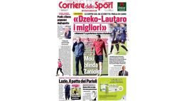 Prima Pagina, Corriere dello Sport: “Dzeko-Lautaro i migliori. Mou blinda Zaniolo”