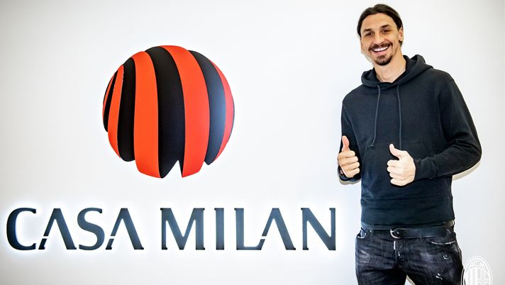 Zlatan Ibrahimovic, attaccante del Milan (credits: acmilan.com) 