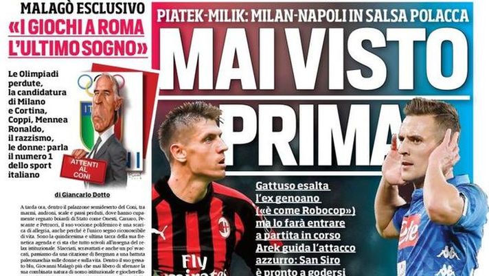 Prima Pagina, Corriere dello Sport: &#8220;Mai visto prima. Inter, soldi da Honk Hong. Domiciliari per Zamparini&#8230;&#8221; 