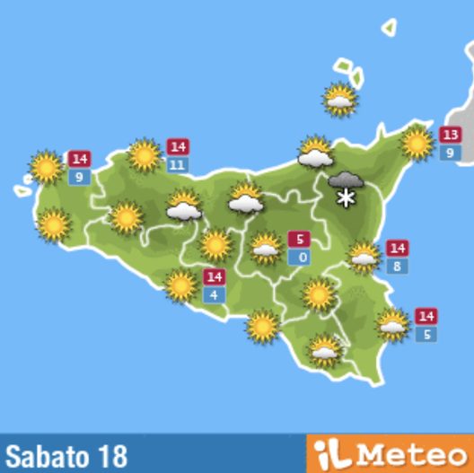 Meteo, Palermo: , le previsioni di sabato 18 dicembre meteo