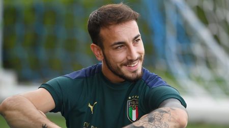 FLORENCE, ITALY - JUNE 18: Gaetano Castrovilli of Italy gestures during a Italy training session at Centro Tecnico Federale di Coverciano on June 18, 2021 in Florence, Italy. (Photo by Claudio Villa/Getty Images)