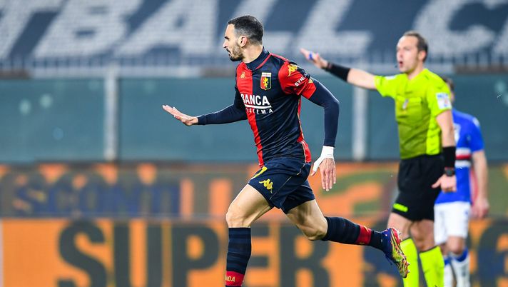 GENOA, ITALY - MARCH 3: Davide Zappacosta of Genoa celebrates after scoring a goal during the Serie A match between Genoa CFC and UC Sampdoria at Stadio Luigi Ferraris on March 3, 2021 in Genoa, Italy. (Photo by Paolo Rattini/Getty Images) 