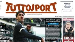 PRIMA PAGINA TUTTOSPORT OGGI: “Vlahovic, tenetevelo stretto. Dusan anima della Juve”