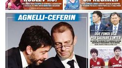 Prima Pagina, Tuttosport: “Agnelli-Ceferin, la verità! Due fondi USA per salvare l’Inter”