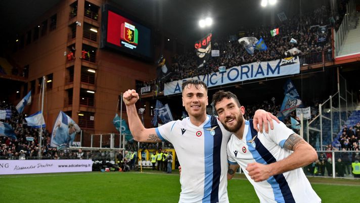 GENOA, ITALY - FEBRUARY 23:Patrcio Gil Gabarron and Danilo Cataldiof SS Lazio celebrate a winning after the Serie A match between Genoa CFC and SS Lazio at Stadio Luigi Ferraris on February 23, 2020 in Genoa, Italy. (Photo by Marco Rosi/Getty Images) GENOA, ITALY - FEBRUARY 23:Patrcio Gil Gabarron and Danilo Cataldiof SS Lazio celebrate a winning after the Serie A match between Genoa CFC and SS Lazio at Stadio Luigi Ferraris on February 23, 2020 in Genoa, Italy. (Photo by Marco Rosi/Getty Images)