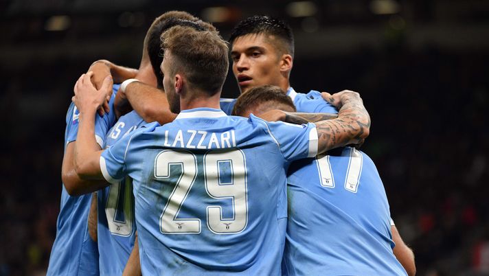 3 novembre 2019, Milan-Lazio 1-2: l'esultanza biancoceleste (credits: GETTY Images) 