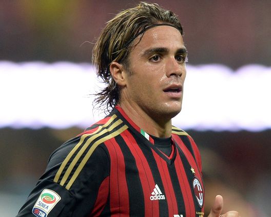  Alessandro Matri, qui con la maglia del Milan nella stagione 2013-2014 (credits: GETTY Images) 