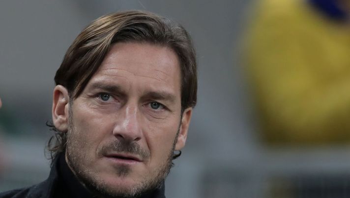 MILAN, ITALY - DECEMBER 06:  AS Roma former player Francesco Totti looks on prior to the Serie A match between FC Internazionale and AS Roma at Stadio Giuseppe Meazza on December 6, 2019 in Milan, Italy.  (Photo by Emilio Andreoli/Getty Images) 