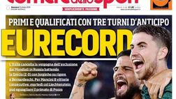 EDICOLA / CdS: Eurecord, primi e qualificati. Per Mancini 8 vittorie consecutive con l’Italia