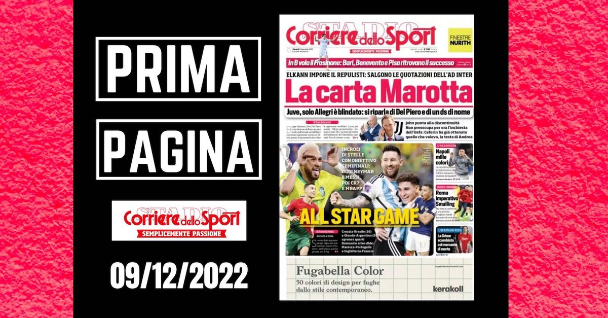 Prima pagina Corriere dello Sport: “Juventus, la carta Marotta”