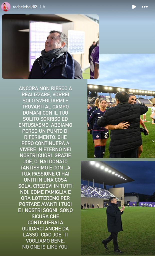 Barone, Baldi: “Credevi nella Fiorentina femminile, continuerai a guidarci da lassù”- immagine 2