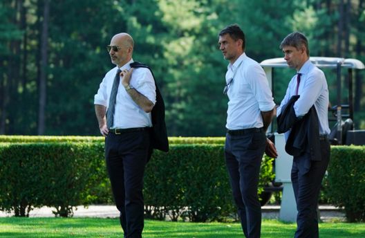 Gazidis, Maldini e Massara a Milanello (Foto AC Milan) Gazidis, Maldini e Massara a Milanello (Foto AC Milan)