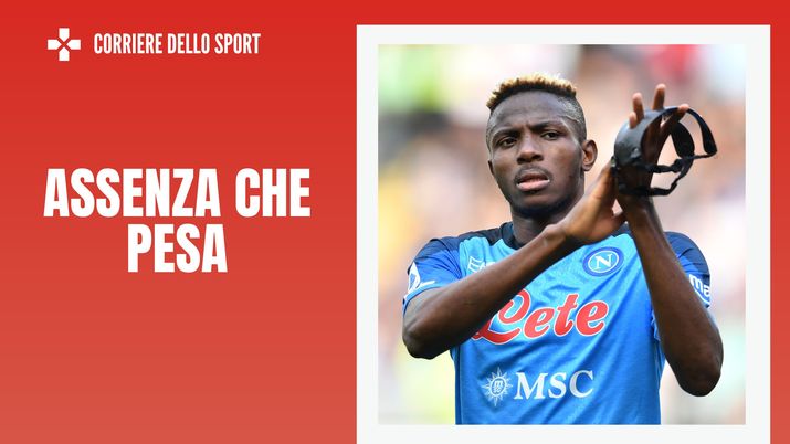 Victor Osimhen assente in Napoli Milan