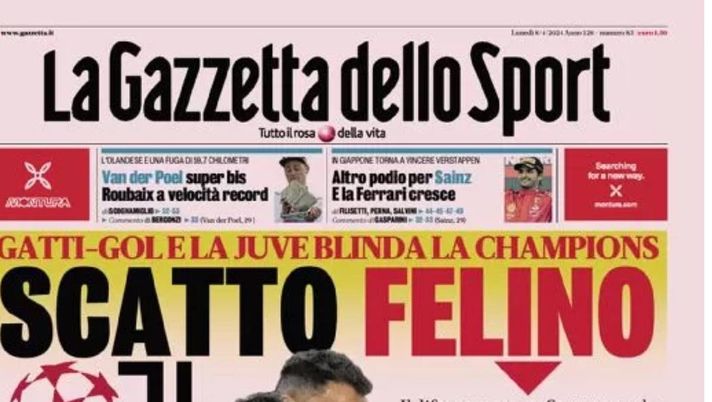 PRIMA PAGINA GAZZETTA DELLO SPORT OGGI: “Inzaghi al rinnovo, ci metto la firma”