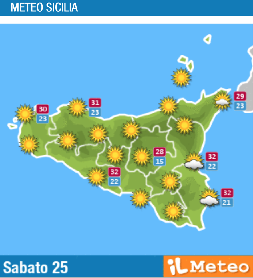 Meteo, Palermo: sole e caldo, le previsioni di sabato 25 settembre 