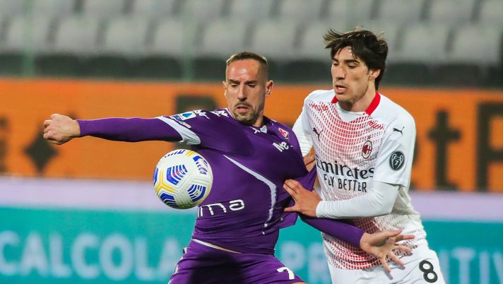 GERMOGLI PH: 21 MARZO 2021 FIRENZE STADIO ARTEMIO FRANCHI SERIE A FIORENTINA VS MILAN NELLA FOTO RIBERY 