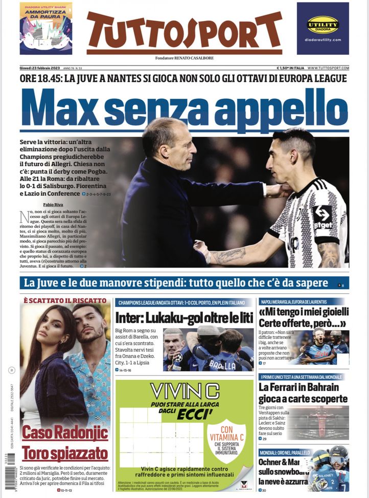 EDICOLA / TS: Inter, Lukaku gol oltre le liti. Va a segno su assist di Barella - immagine 1