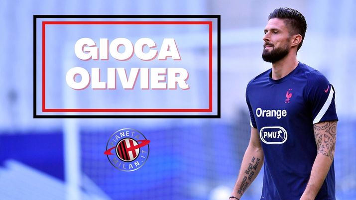 Olivier Giroud (attaccante AC Milan) sarà in campo dal 1' nell'amichevole Real Madrid-Milan di stasera | News (Getty Images) 