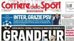 EDICOLA / CdS: Inter, grazie PSV. Spalletti cade a Barcellona ma resta secondo
