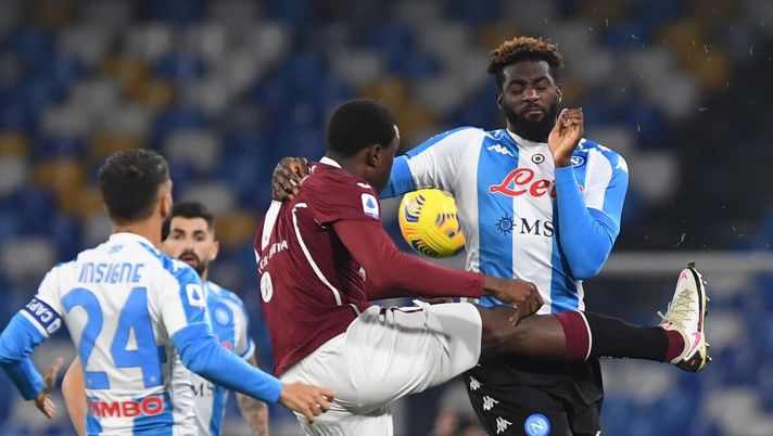 NAPLES, ITALY - DECEMBER 23: Tiemoue Bakayoko of Napoli during the Serie A match between SSC Napoli and Torino FC at Stadio Diego Armando Maradona on December 23, 2020 in Naples, Italy. (Photo by SSC NAPOLI/SSC NAPOLI via Getty Images) 
