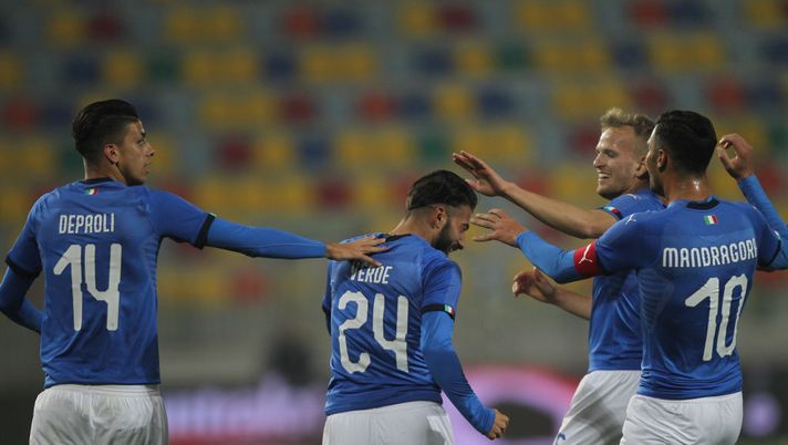 during theInternational Friendly match between Italy U21 and Russia U21 on November 14, 2017 in Frosinone, Italy. during theInternational Friendly match between Italy U21 and Russia U21 on November 14, 2017 in Frosinone, Italy.