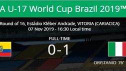 Mondiale Under 17 – Ottavi di finale: Ecuador-Italia 0-1. Perla di Oristanio con una punizione alla “Mihajlovic”!