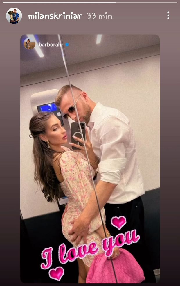 Skriniar uomo mercato dell’estate? Lui pensa a Barbora e gli scappa una mano birichina- immagine 2