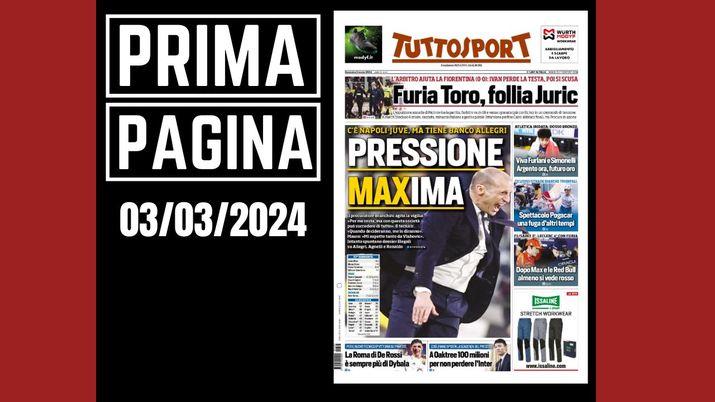 Prima pagina Tuttosport: Serie A, furia contro gli arbitri