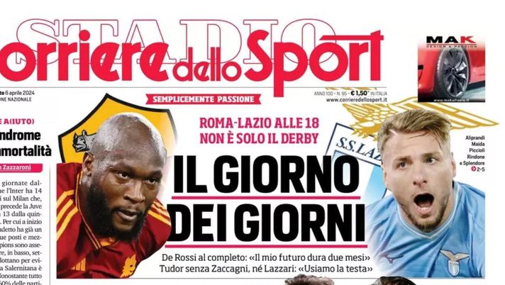 prima pagina corriere dello sport oggi
