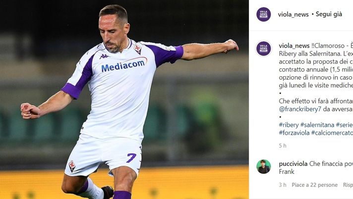 VN su Instagram: che effetto vi farà Ribery da avversario? VN su Instagram: che effetto vi farà Ribery da avversario?