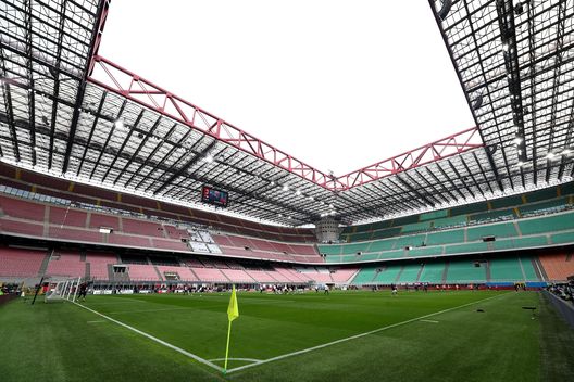 MILAN, ITALY - APRIL 18: General view inside the stadium prior to the Serie A match between AC Milan and Genoa CFC at Stadio Giuseppe Meazza on April 18, 2021 in Milan, Italy. Sporting stadiums around Italy remain under strict restrictions due to the Coronavirus Pandemic as Government social distancing laws prohibit fans inside venues resulting in games being played behind closed doors. (Photo by Marco Luzzani/Getty Images) Milan-Torino, i biglietti nel settore ospiti: oggi il via alle vendite- immagine 2