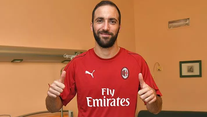 Gonzalo Higuain del Milan (credits: acmilan.com)