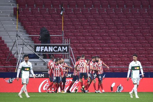 Atletico Madrid durante una partita della Liga Atletico Madrid durante una partita della Liga