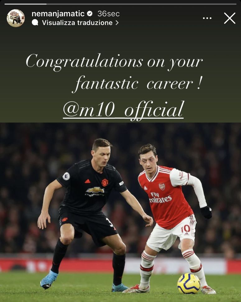 Ozil si ritira, il messagio di Matic: “Complimenti per la tua carriera fantastica”- immagine 2