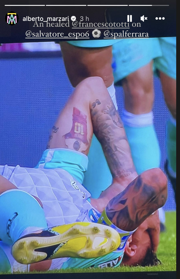 Il sogno di Esposito, allenato dall’idolo De Rossi. E spunta il tatuaggio di Totti- immagine 2